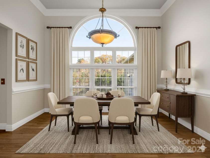 124 Shadow View Drive, Leicester, NC 28748.  MLS# CAR4273794, YatesRealty ID 29136. Dining room *virtually staged*