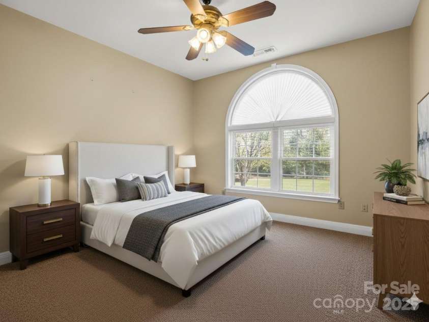 124 Shadow View Drive, Leicester, NC 28748.  MLS# CAR4273794, YatesRealty ID 29136. Guest bedroom *virtually staged*