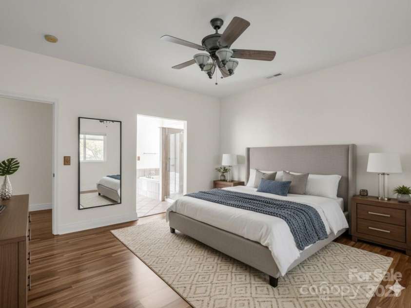 124 Shadow View Drive, Leicester, NC 28748.  MLS# CAR4273794, YatesRealty ID 29136. Primary bedroom *virtually staged*