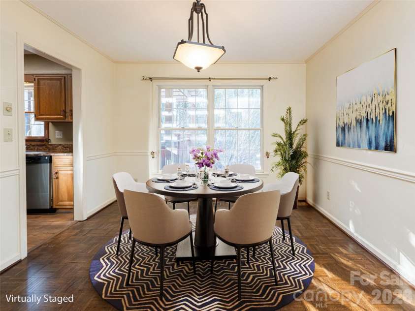 100 Wolf Shoals Drive, Hendersonville, NC 28739.  MLS# CAR4333977, YatesRealty ID 29146. Virtual dining room