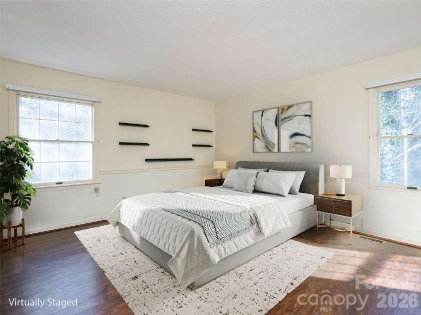 100 Wolf Shoals Drive, Hendersonville, NC 28739.  MLS# CAR4333977, YatesRealty ID 29146. Virtual primary bedroom