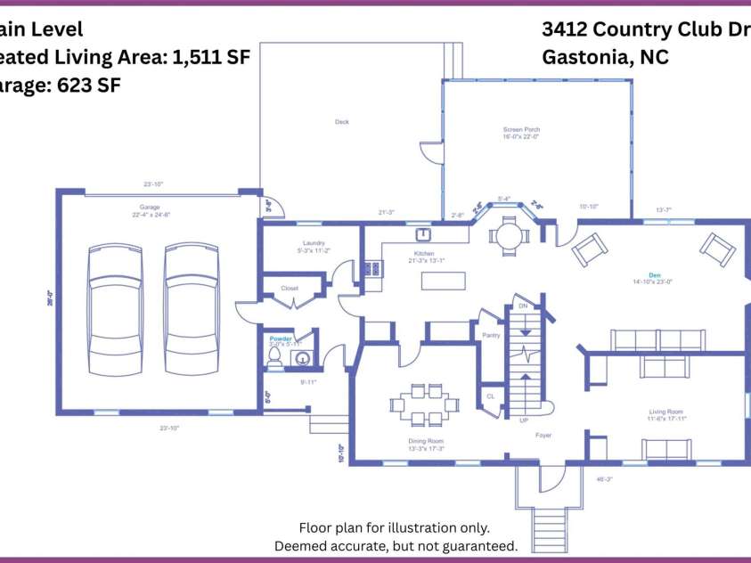 3412 Country Club Drive, Gastonia, NC 28056.  MLS# CAR4238417, YatesRealty ID 29153. 