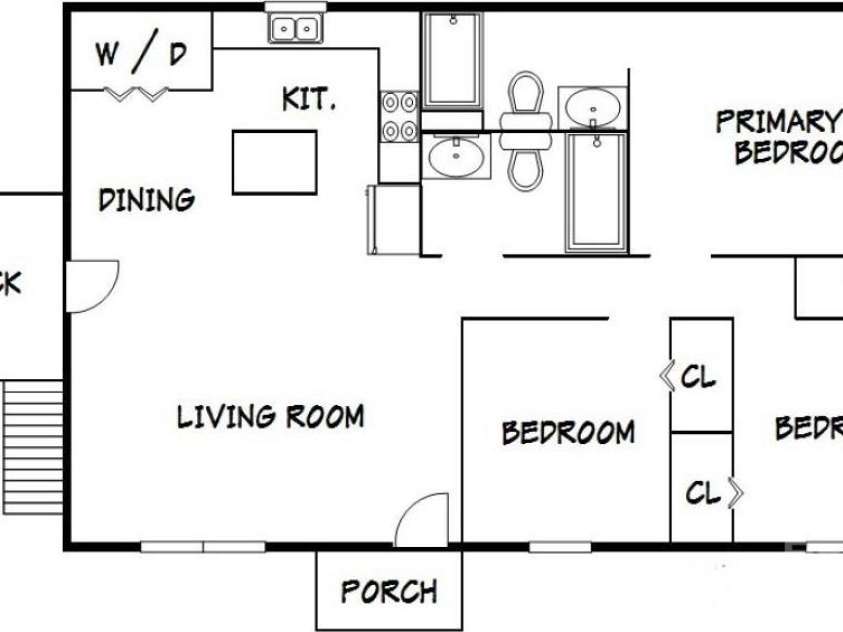 39 Pearl Street, Granite Falls, NC 28630.  MLS# CAR4275429, YatesRealty ID 29154. Floorplan reversed