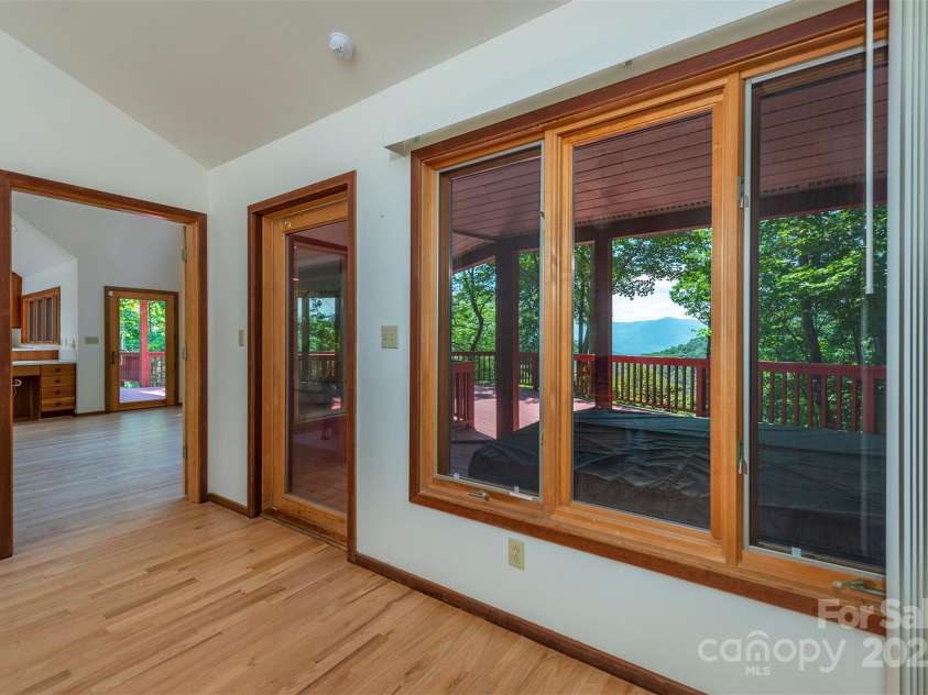 7 Winding Poplar Road, Black Mountain, NC 28711.  MLS# CAR4285345, YatesRealty ID 29194. Primary BR with nice view