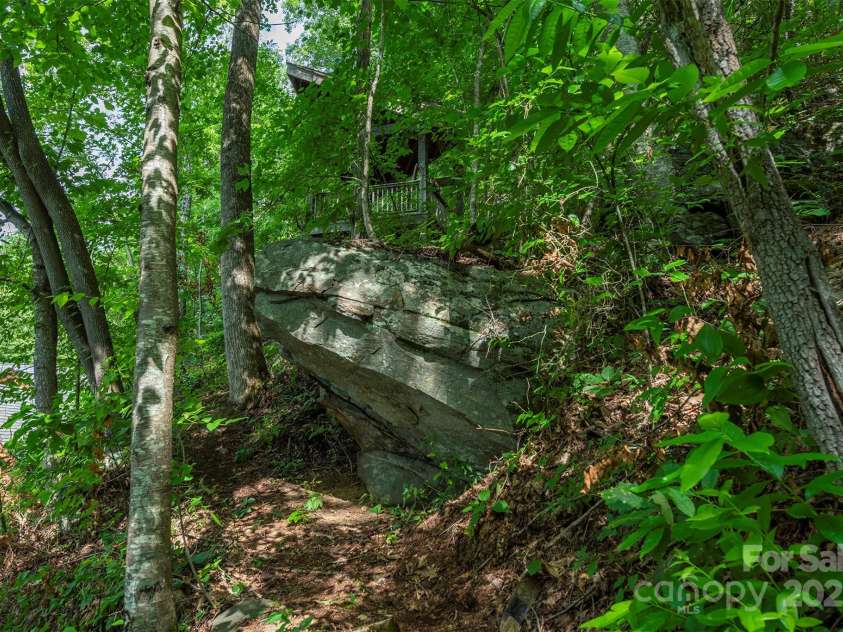 7 Winding Poplar Road, Black Mountain, NC 28711.  MLS# CAR4285345, YatesRealty ID 29194. Trail to Gazebo high above the home.