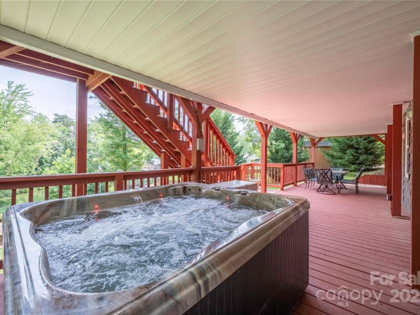 4478 Lake Drive, Sherrills Ford, NC 28673.  MLS# CAR4276198, YatesRealty ID 2920. Hot tub on lower deck