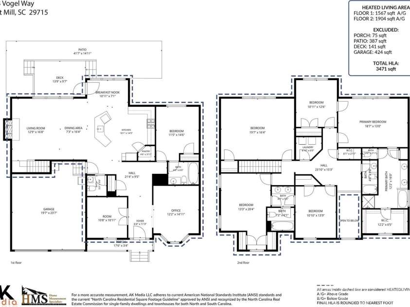 913 Vogel Way, Fort Mill, SC 29715.  MLS# CAR4387376, YatesRealty ID 29207. 