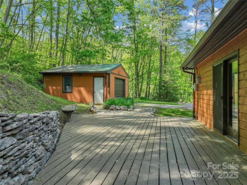 315 Morgan Branch Road, Leicester, NC 28748.  MLS# CAR4252510, YatesRealty ID 2922. Back Deck