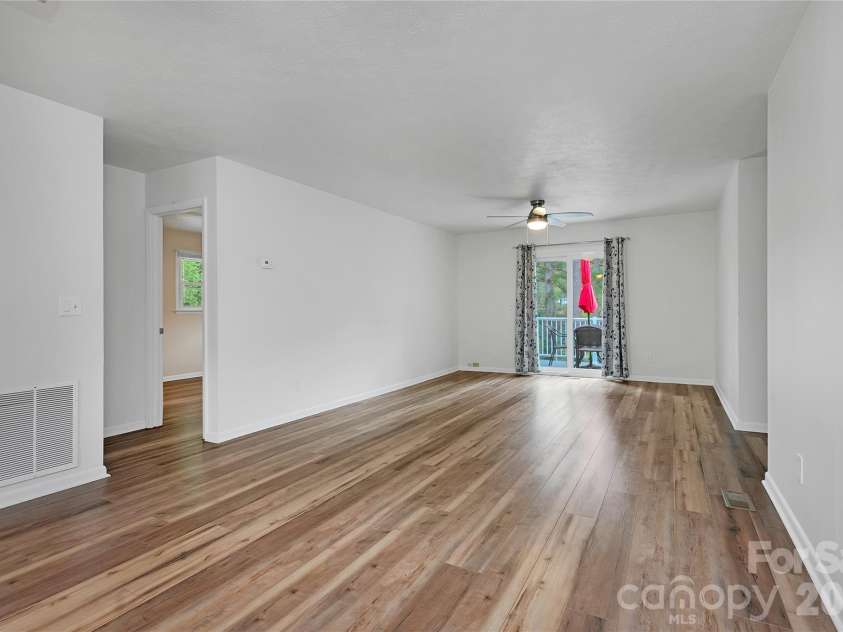 114 Falling Waters Road, Hendersonville, NC 28792.  MLS# CAR4426229, YatesRealty ID 29220. View to back deck