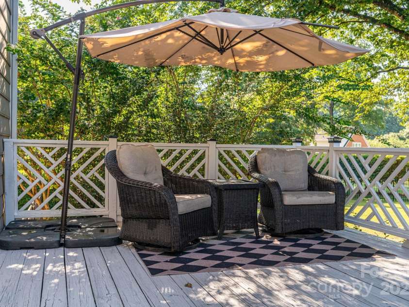 1705 Clubview Circle, Gastonia, NC 28056.  MLS# CAR4271543, YatesRealty ID 29247. Inviting back deck off Family Room.