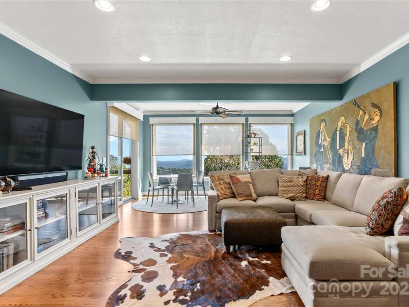 159 Alta Circle, Hendersonville, NC 28739.  MLS# CAR4300821, YatesRealty ID 2925. Lower level entertaining area