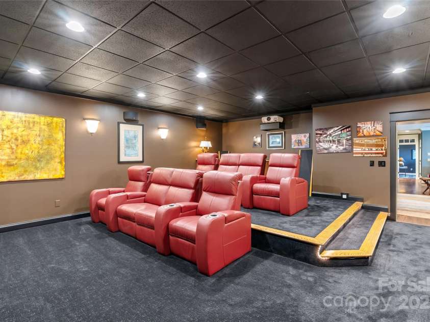 159 Alta Circle, Hendersonville, NC 28739.  MLS# CAR4300821, YatesRealty ID 2925. Media Room with home theater seating