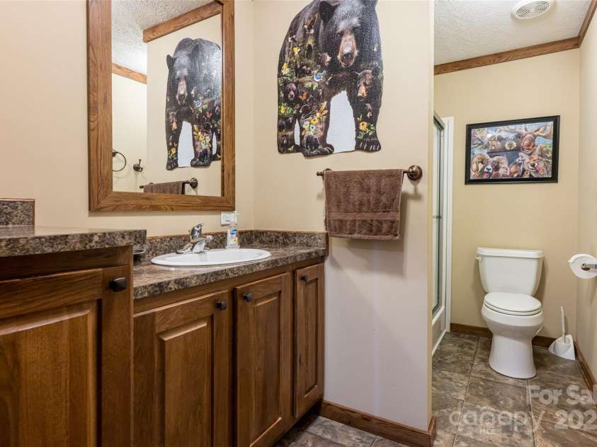 78 Hillcrest Drive, Candler, NC 28715.  MLS# CAR4286565, YatesRealty ID 29251. Main bath