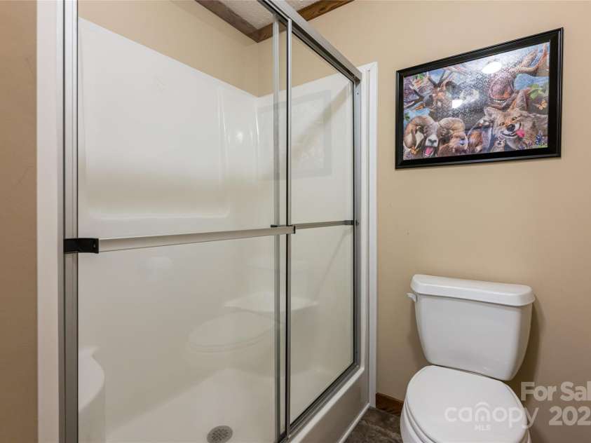 78 Hillcrest Drive, Candler, NC 28715.  MLS# CAR4286565, YatesRealty ID 29251. Main bath shower