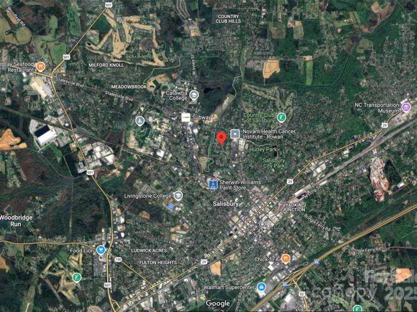 1101 Roundknob Avenue, Salisbury, NC 28144.  MLS# CAR4232007, YatesRealty ID 2926. Vicinity Map