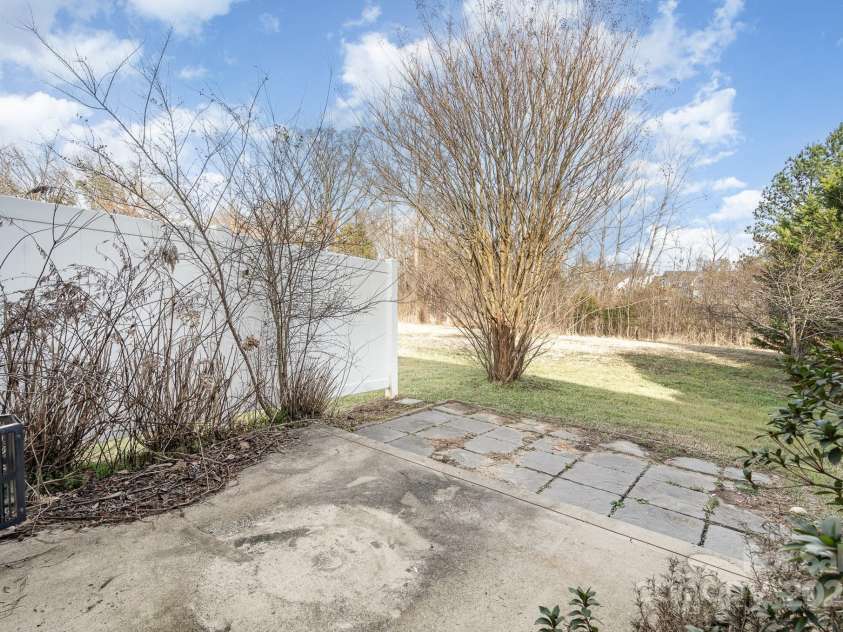 3822 Carl Parmer Drive, Harrisburg, NC 28075.  MLS# CAR4223446, YatesRealty ID 2927. Private patio