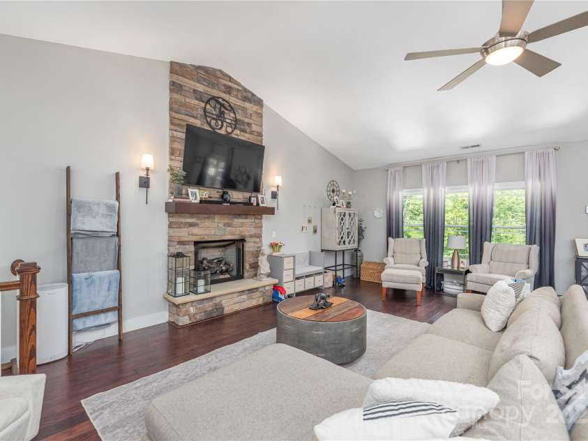 348 Olivet Lane, Fletcher, NC 28732.  MLS# CAR4287299, YatesRealty ID 29273. Open and Bright Living Room