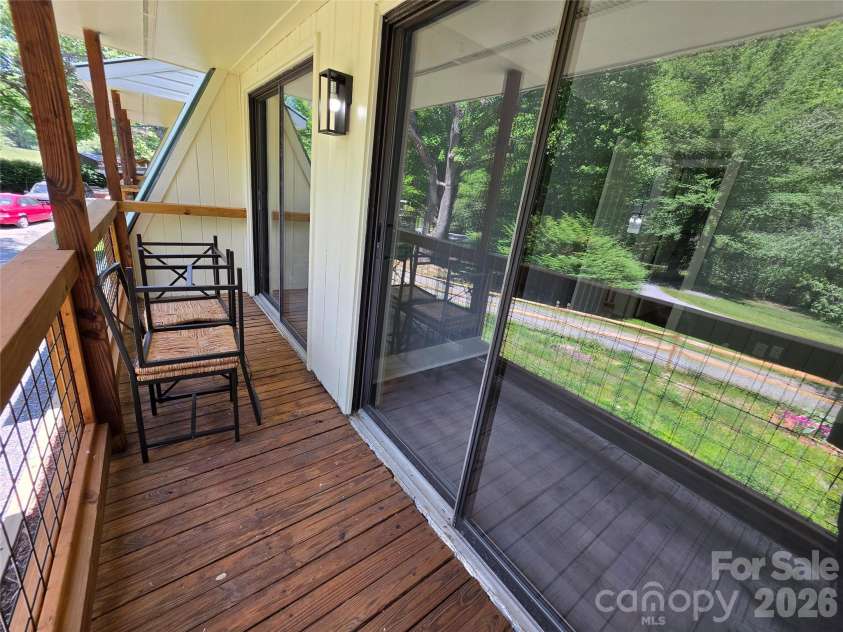140 Nestle Road, Boone, NC 28607.  MLS# CAR4388895, YatesRealty ID 29283. Bedroom #1 and #2 shared balcony