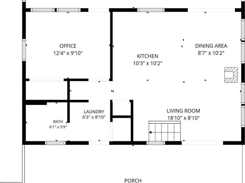 1621 Upward Way, Waynesville, NC 28786.  MLS# CAR4385302, YatesRealty ID 29316. Main level floor plan