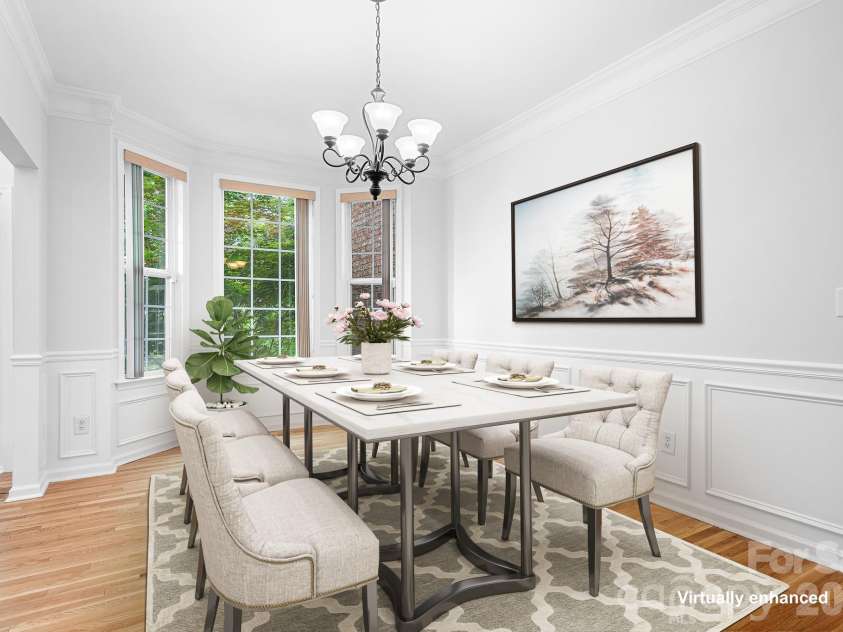 269 Montibello Drive, Mooresville, NC 28117.  MLS# CAR4392025, YatesRealty ID 29334. Virtual Staged Dining Room