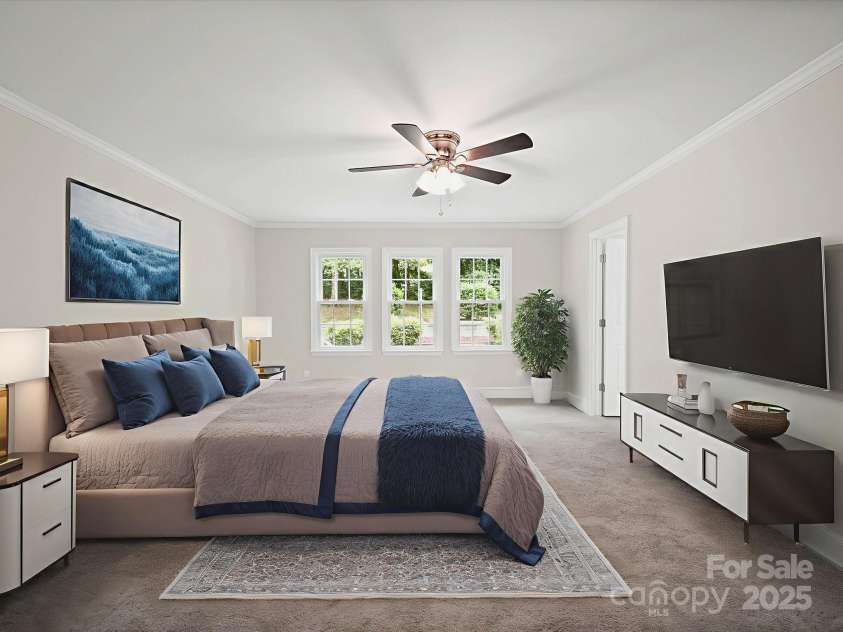 138 Tetbury Avenue, Concord, NC 28025.  MLS# CAR4283002, YatesRealty ID 29362. Virtually Staged Primary Bedroom