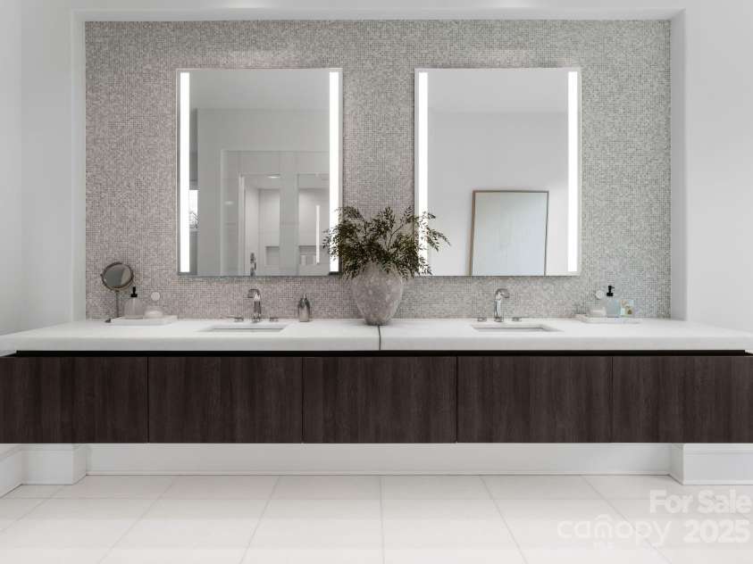 2116 Woodhaven Road, Charlotte, NC 28211.  MLS# CAR4186147, YatesRealty ID 2938. Floating primary sink with marble top