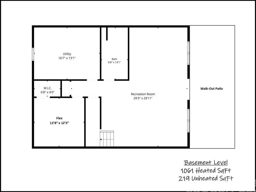 8788 Donald Barrier Street, Newland, NC 28657.  MLS# CAR4389423, YatesRealty ID 29382. Floor Plan Basement Level