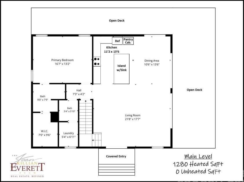 8788 Donald Barrier Street, Newland, NC 28657.  MLS# CAR4389423, YatesRealty ID 29382. Floor Plan Main Level