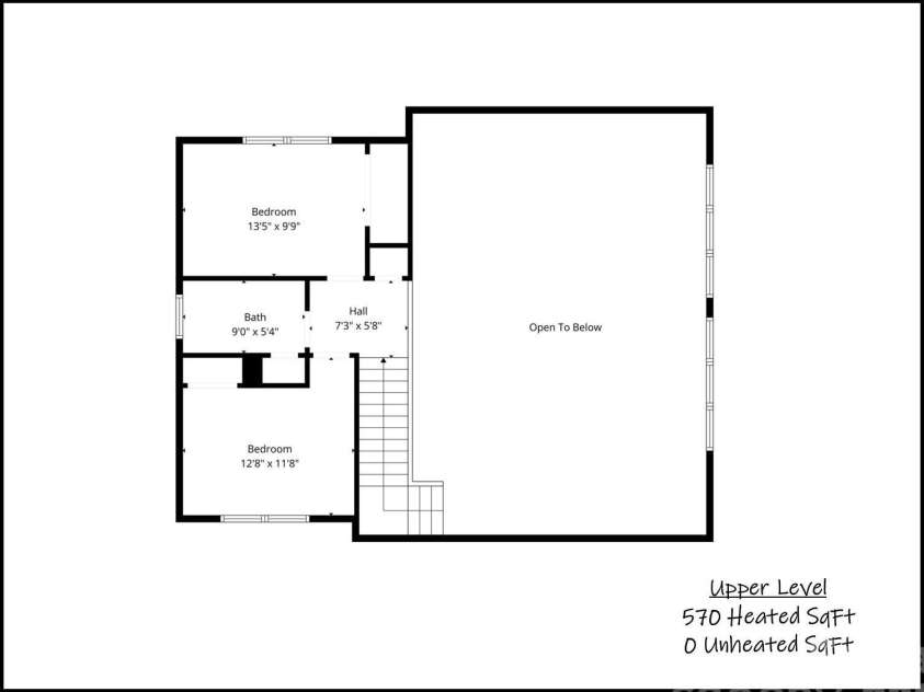 8788 Donald Barrier Street, Newland, NC 28657.  MLS# CAR4389423, YatesRealty ID 29382. Floor Plan Upper Level