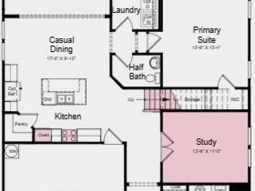 523 Sunharvest Lane, Indian Trail, NC 28079.  MLS# CAR4282679, YatesRealty ID 29399. Floorplan Rendering