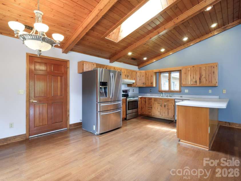 332 Island Cove Road, Penrose, NC 28766.  MLS# CAR4389646, YatesRealty ID 29406. Kitchen area