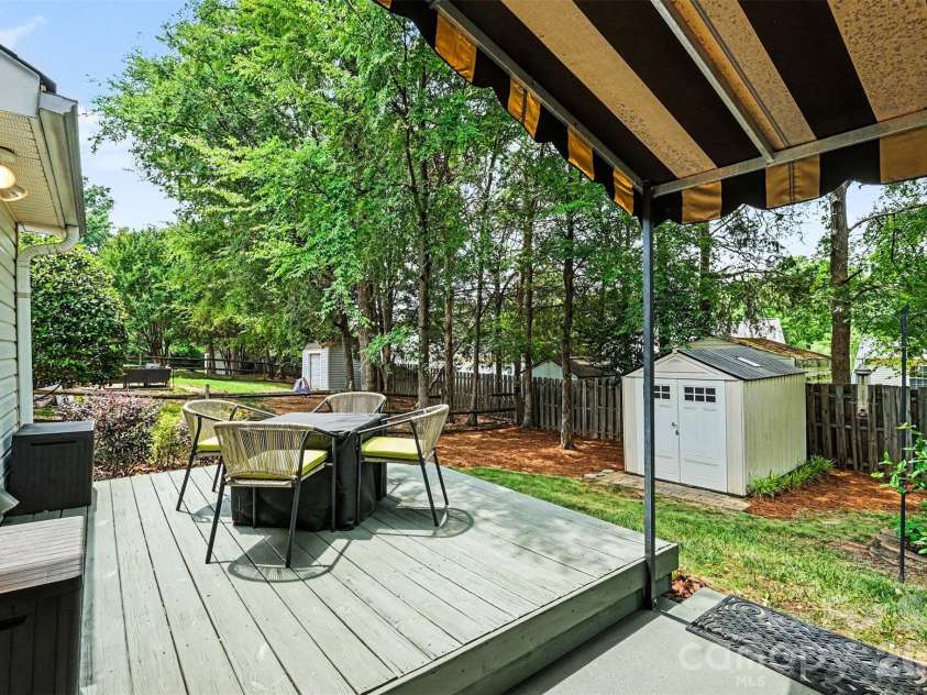 5520 Lemley Road, Concord, NC 28027.  MLS# CAR4388322, YatesRealty ID 29421. Back decks & patio