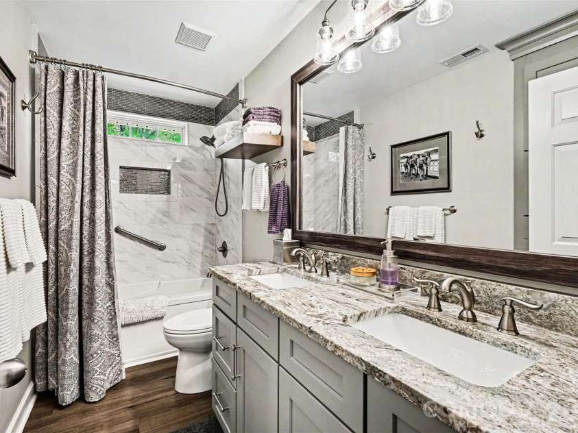 5520 Lemley Road, Concord, NC 28027.  MLS# CAR4388322, YatesRealty ID 29421. Hall bath with dual sinks