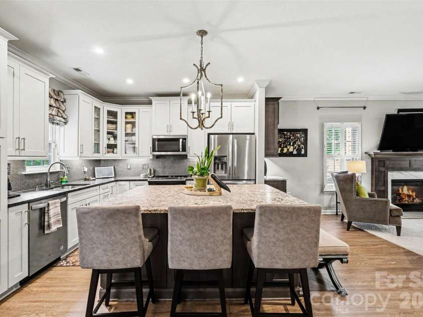 5520 Lemley Road, Concord, NC 28027.  MLS# CAR4388322, YatesRealty ID 29421. Huge kitchen island with counter seating