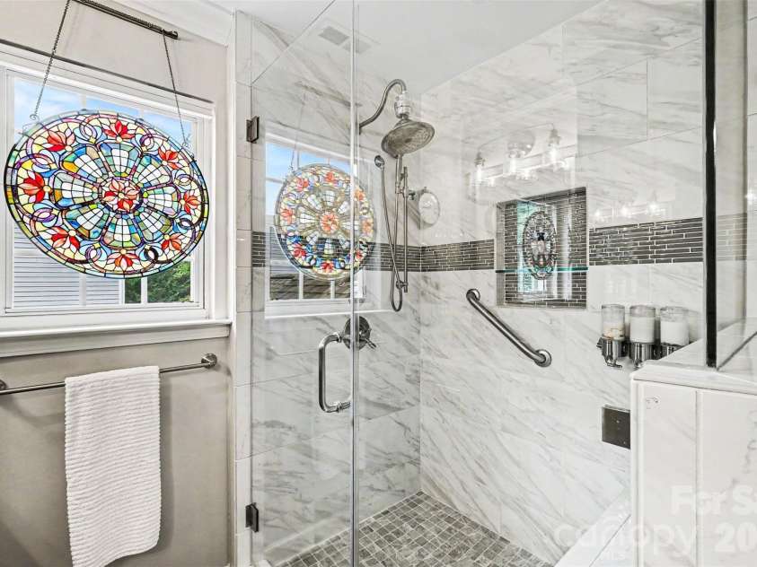 5520 Lemley Road, Concord, NC 28027.  MLS# CAR4388322, YatesRealty ID 29421. Primary bath with large walk-in shower
