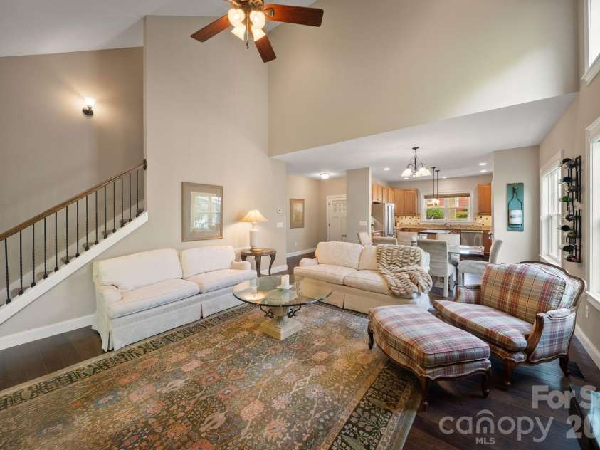 22 Asher Lane, Arden, NC 28704.  MLS# CAR4380408, YatesRealty ID 29433. Open staircase to upper level