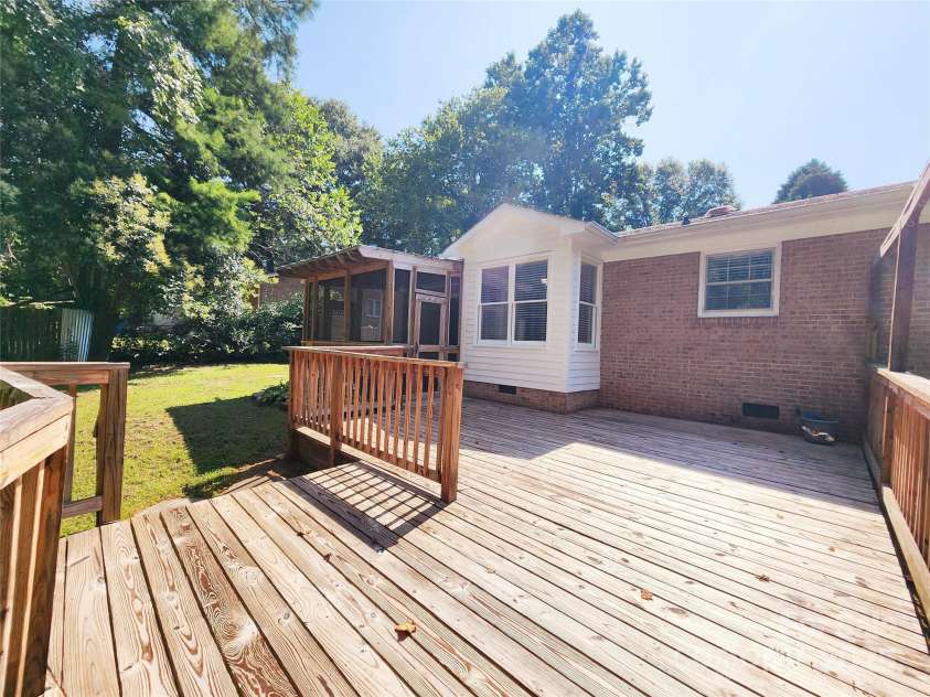 125 Circle Drive, Mount Holly, NC 28120.  MLS# CAR4276850, YatesRealty ID 29490. Spacious deck