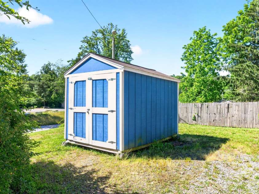 440 Carolina Avenue, Brevard, NC 28712.  MLS# CAR4390978, YatesRealty ID 29504. Detached Storage Shed
