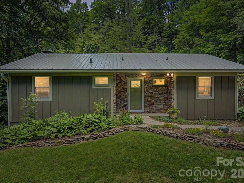 878 Garren Creek Road, Fairview, NC 28730.  MLS# CAR4387190, YatesRealty ID 29506. Twilight