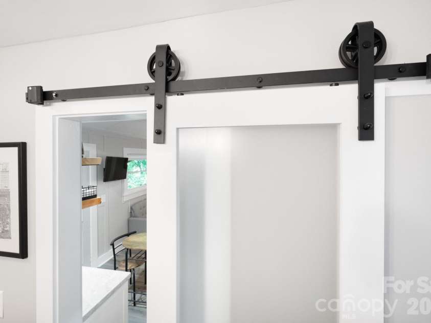 16 Cottage Drive, Asheville, NC 28805.  MLS# CAR4391836, YatesRealty ID 29507. Bathroom Barn Door