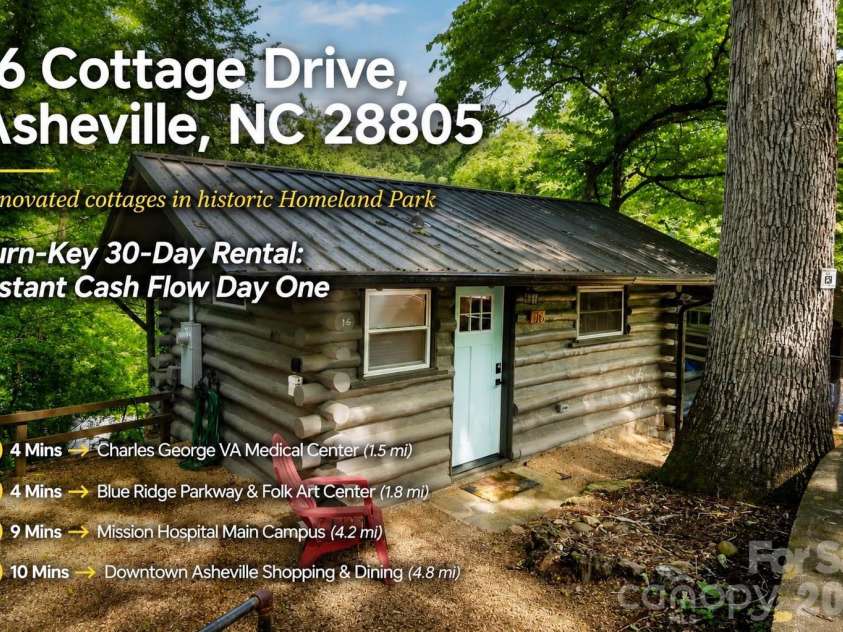 16 Cottage Drive, Asheville, NC 28805.  MLS# CAR4391836, YatesRealty ID 29507. Turn-Key 30+ Day Rental