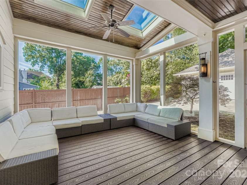 3826 Haven Drive, Charlotte, NC 28209.  MLS# CAR4286132, YatesRealty ID 29518. Screened Porch in Back