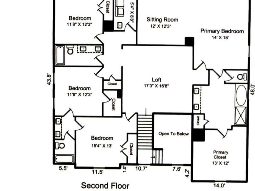 1385 Cilantro Court, Tega Cay, SC 29708.  MLS# CAR4391171, YatesRealty ID 29526. Floor Plan - 2nd Floor