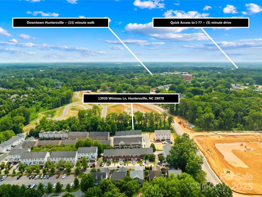 13920 Winmau Lane, Huntersville, NC 28078.  MLS# CAR4274504, YatesRealty ID 29539. Aerial View