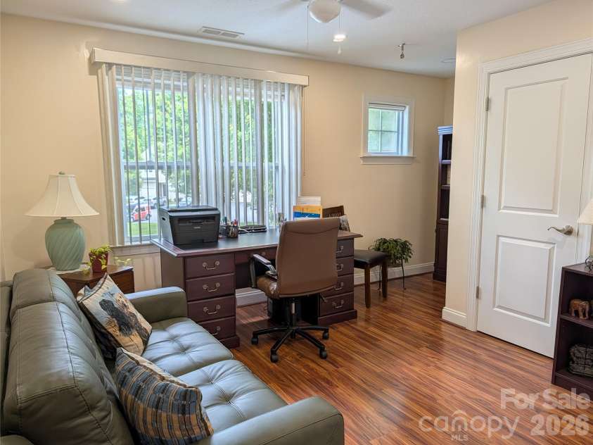 65 Foxden Drive, Fletcher, NC 28732.  MLS# CAR4389530, YatesRealty ID 29552. Front bedroom/office