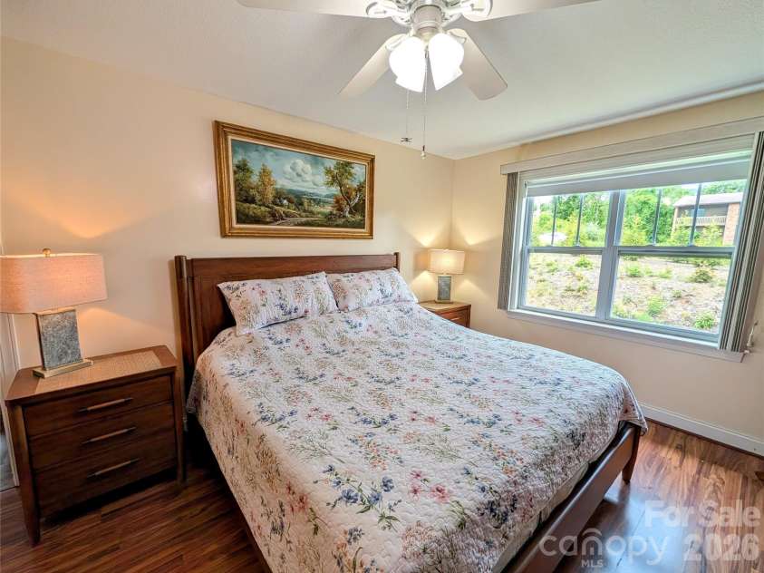65 Foxden Drive, Fletcher, NC 28732.  MLS# CAR4389530, YatesRealty ID 29552. King size bed and nightstands fit easily