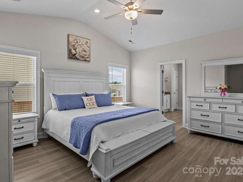 190 Susannah Street, Troutman, NC 28166.  MLS# CAR4283522, YatesRealty ID 29557. Primary bedroom