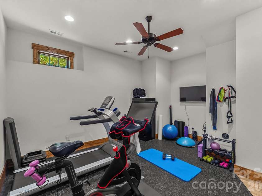 2087 Firestone Trail, Nebo, NC 28761.  MLS# CAR4390995, YatesRealty ID 29557. Exercise room