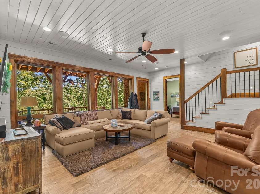 2087 Firestone Trail, Nebo, NC 28761.  MLS# CAR4390995, YatesRealty ID 29557. Lower level family room