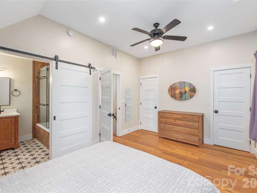 5 Grove Street, Weaverville, NC 28787.  MLS# CAR4381525, YatesRealty ID 29576. Primary Bedroom different Angle